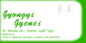 gyongyi gyenei business card